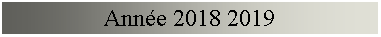 Zone de Texte: Anne 2018 2019
